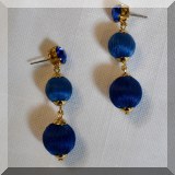 J08. Blue earrings.  